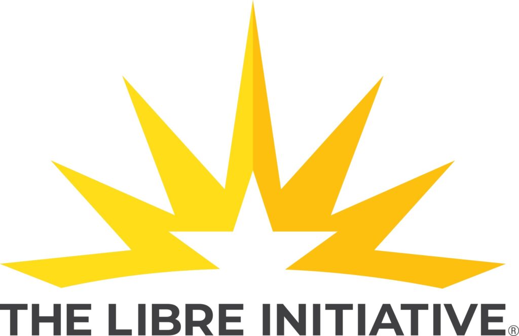 The Libre Initiative logo: a yellow crown/starburst symbol with the text THE LIBRE INITIATIVE in bold gray below.